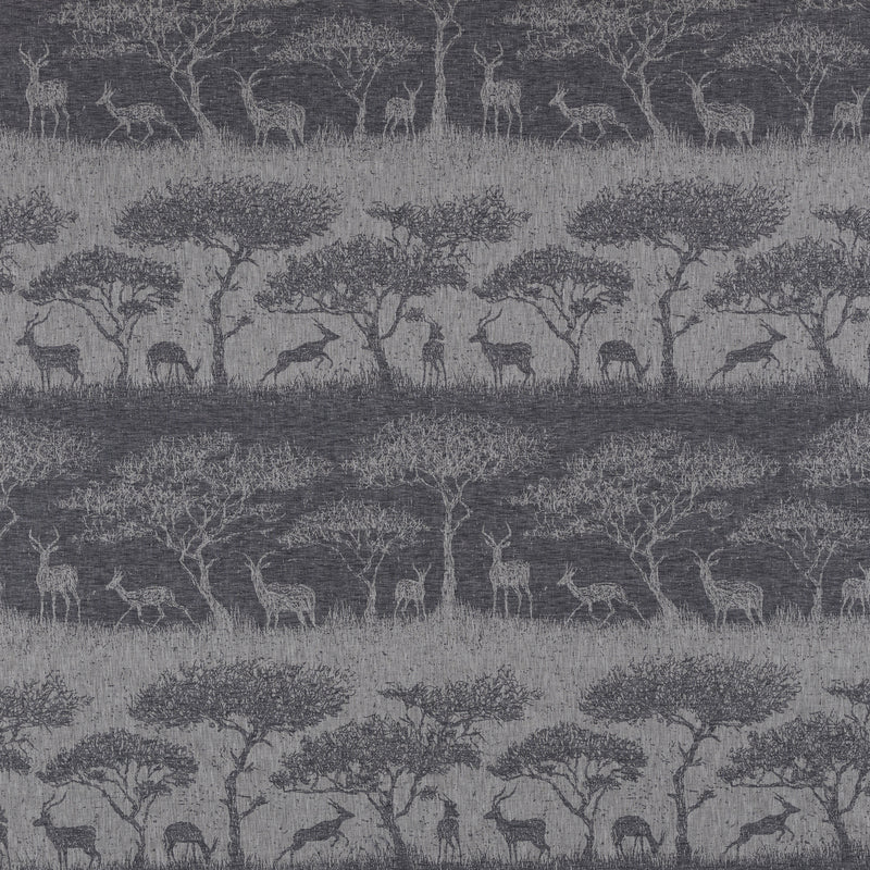 Hastings Curtain Fabric Charcoal
