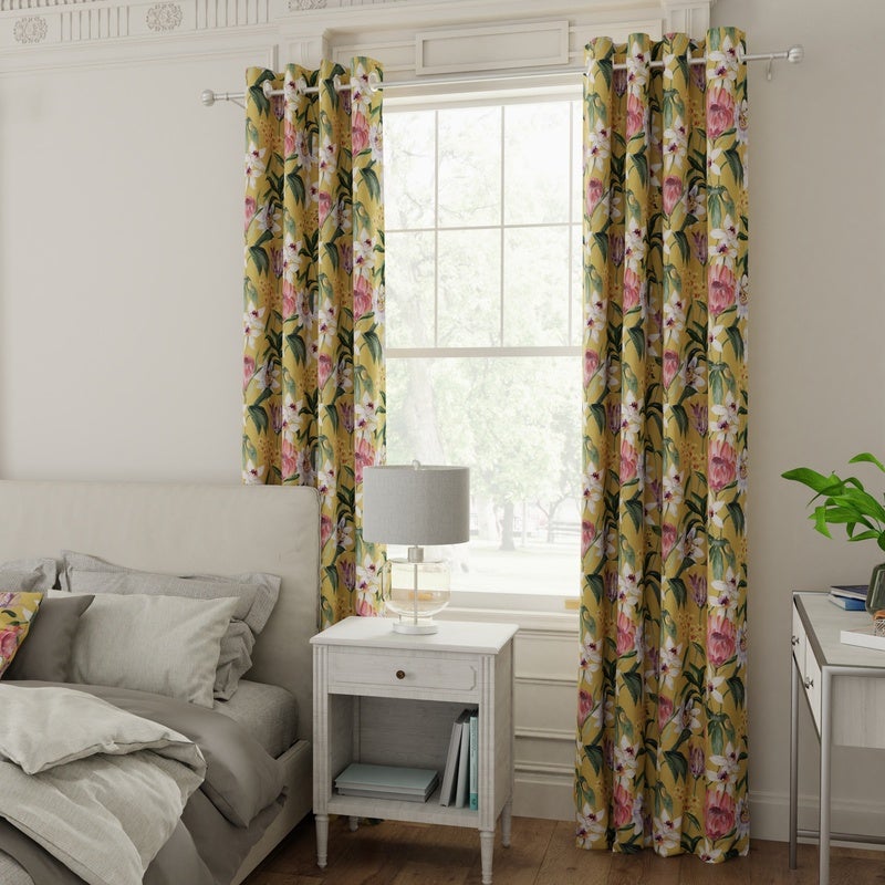 Sassari Made To Measure Curtains in Ochre Low Cost Delivery Terrys