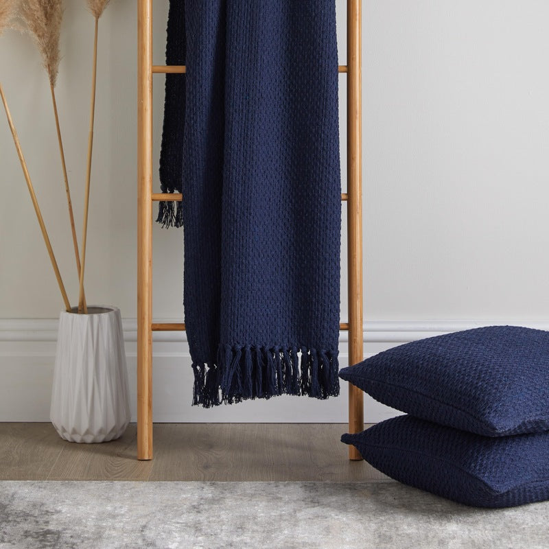Hayden Throws and Cushion Navy