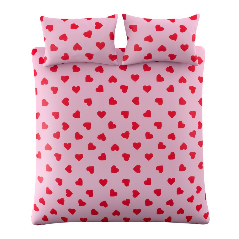 Skinnydip Hearts Bedding Set Pink
