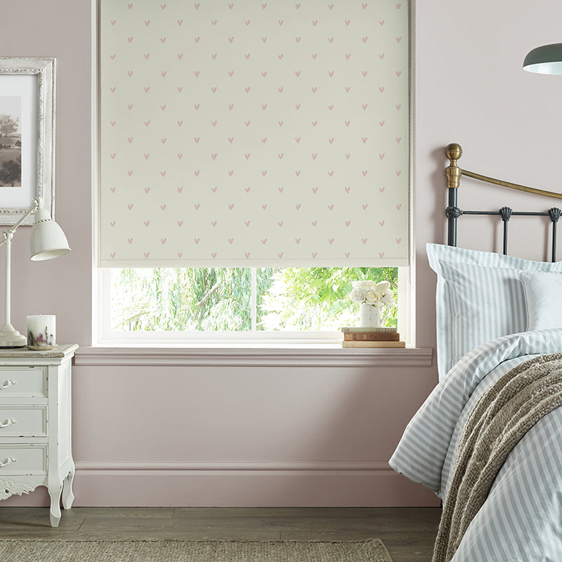 Sophie Allport Hearts Made to Measure Roller Blind Blush