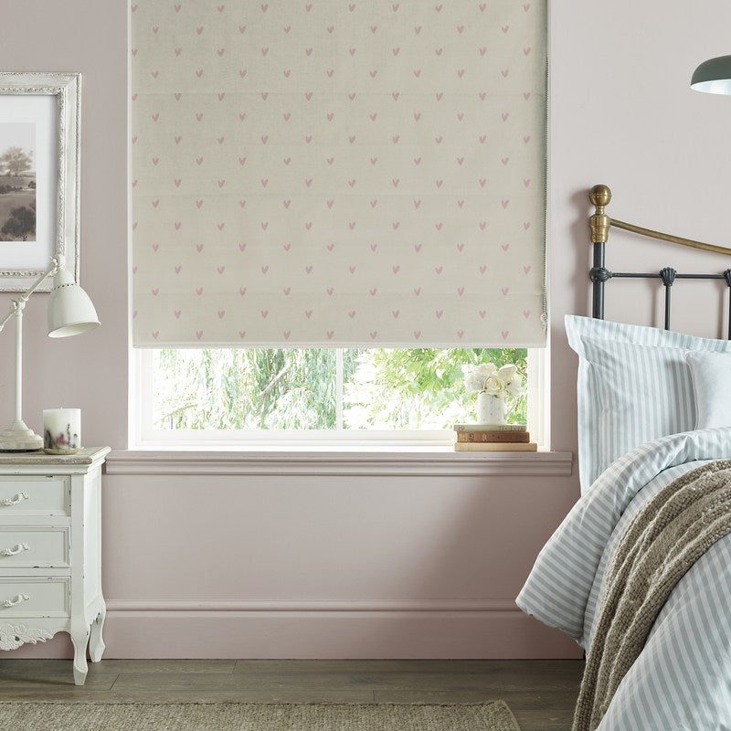 Sophie Allport Hearts Made to Measure Roman Blind Blush