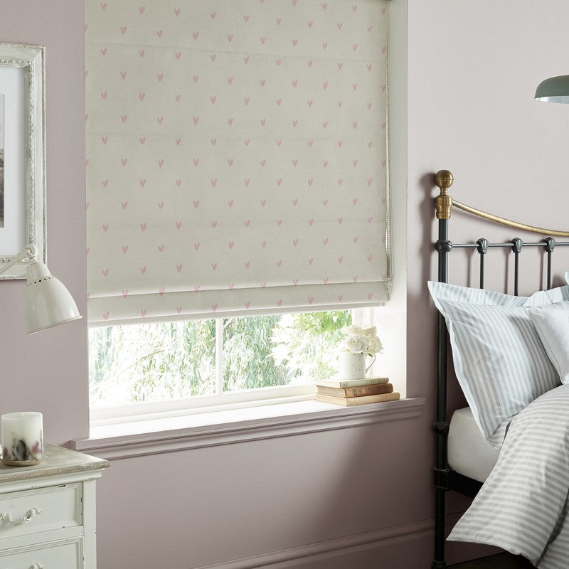 Sophie Allport Hearts Made to Measure Roman Blind Blush