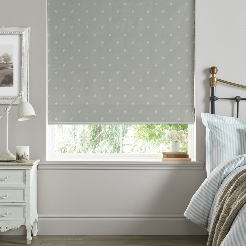 Sophie Allport Hearts Made to Measure Roman Blind Grey