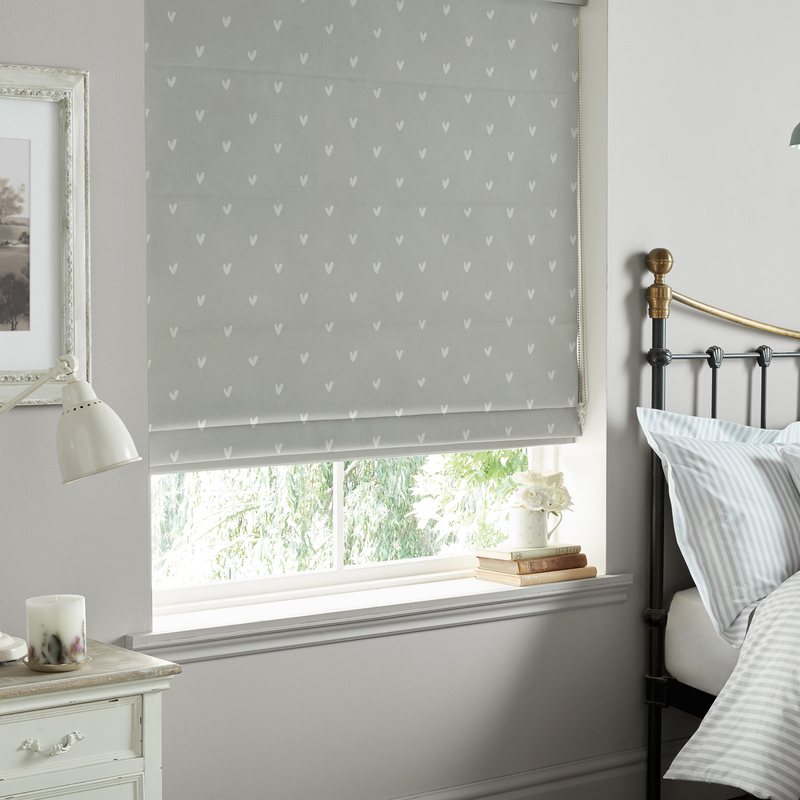 Sophie Allport Hearts Made to Measure Roman Blind Grey