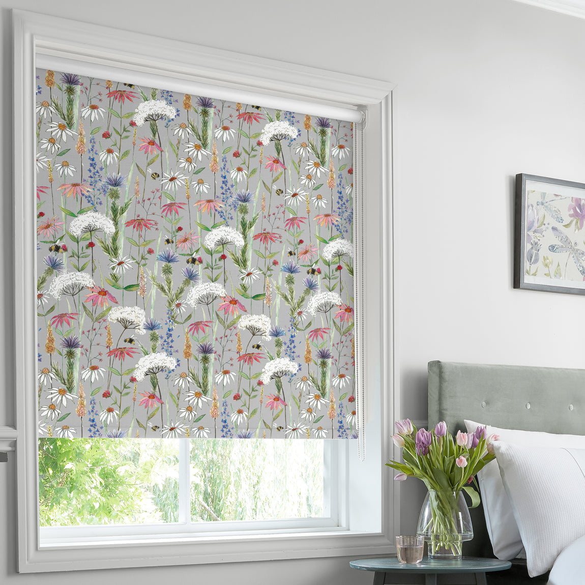 Voyage Hermione Made to Measure Blackout Roller Blind Silver