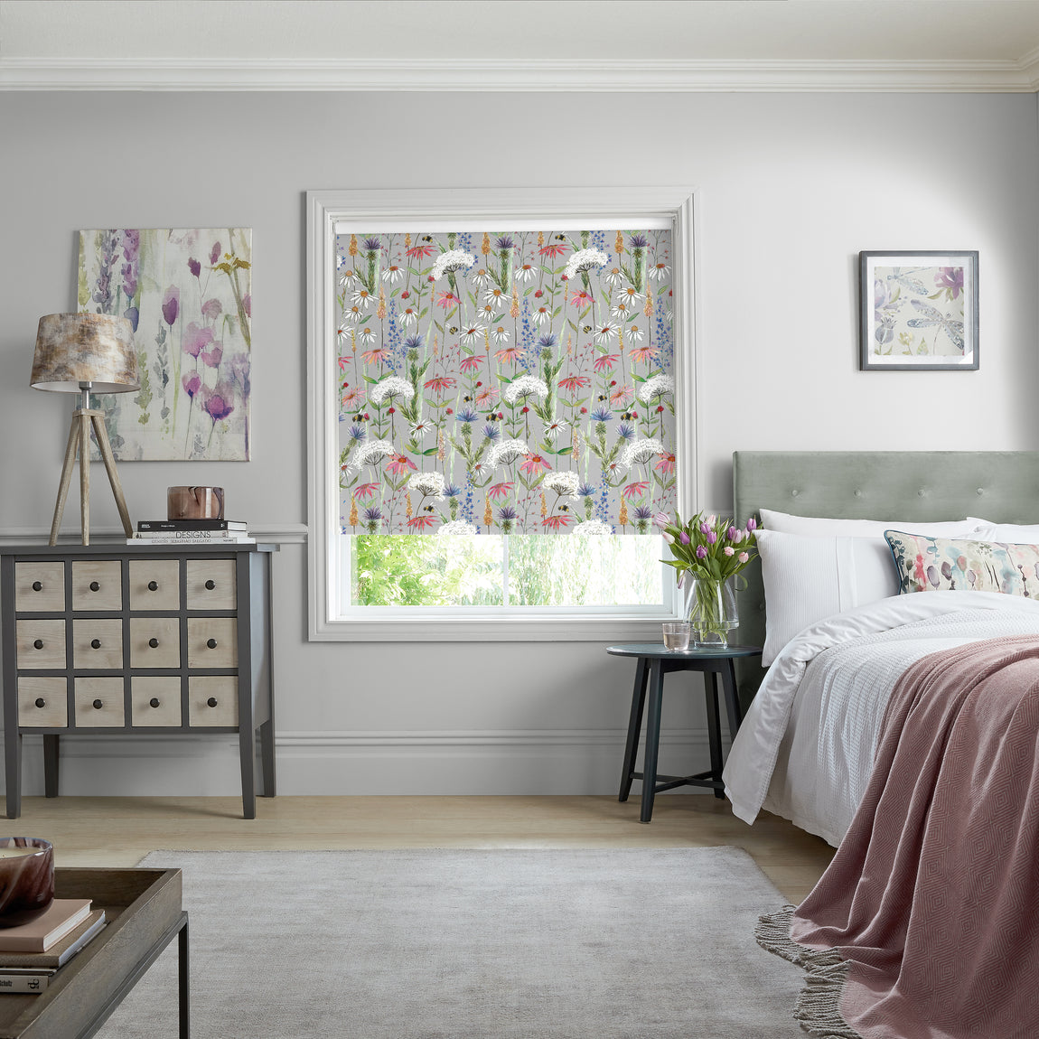 Voyage Hermione Made to Measure Blackout Roller Blind Silver