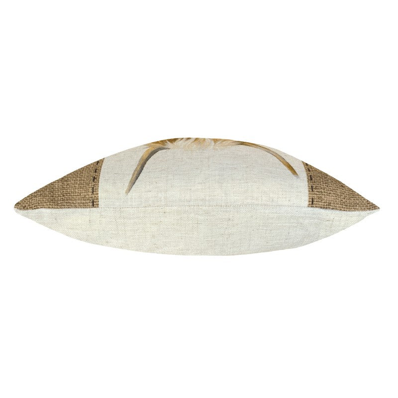 Evans Lichfield Hessian Cow Boudoir Filled Cushion 30cm x 50cm White