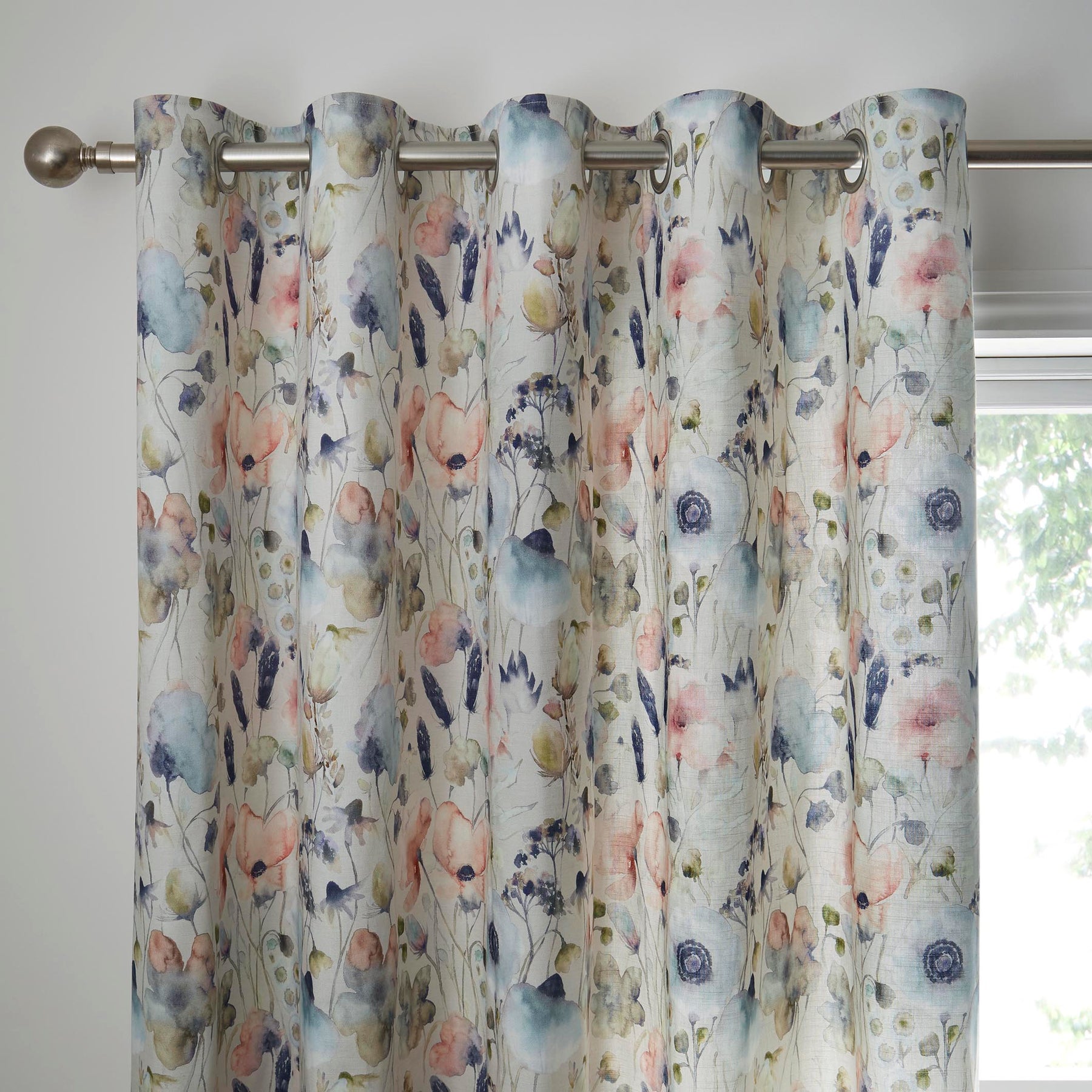 Meadow Voyage Maison Hibbertia Ready Made Eyelet Curtains Terrys