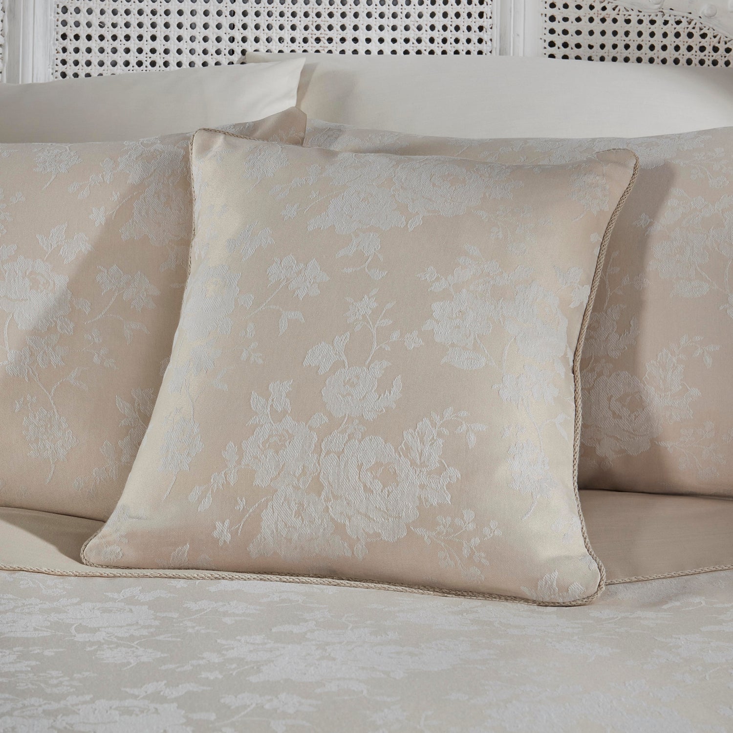 Dreams & Drapes Imelda Filled Cushion 43cm x 43cm Ivory