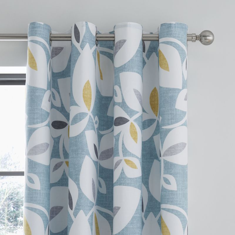 Catherine Lansfield Inga Leaf Duvet Cover Bedding Set Teal