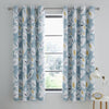 Catherine Lansfield Inga Leaf Ready Made Eyelet Curtains 66'' x 72'' Teal