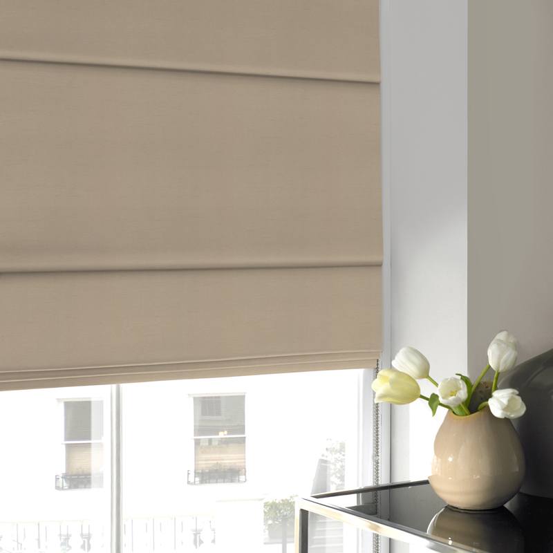 Iowa Silk Essence Made to Measure Roman Blind Latte