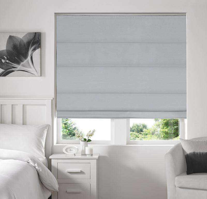 Iowa Silk Essence Made to Measure Roman Blind Silver