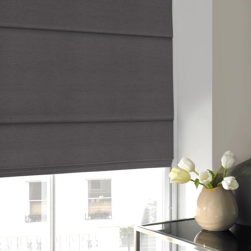 Iowa Silk Essence Made to Measure Roman Blind Slate