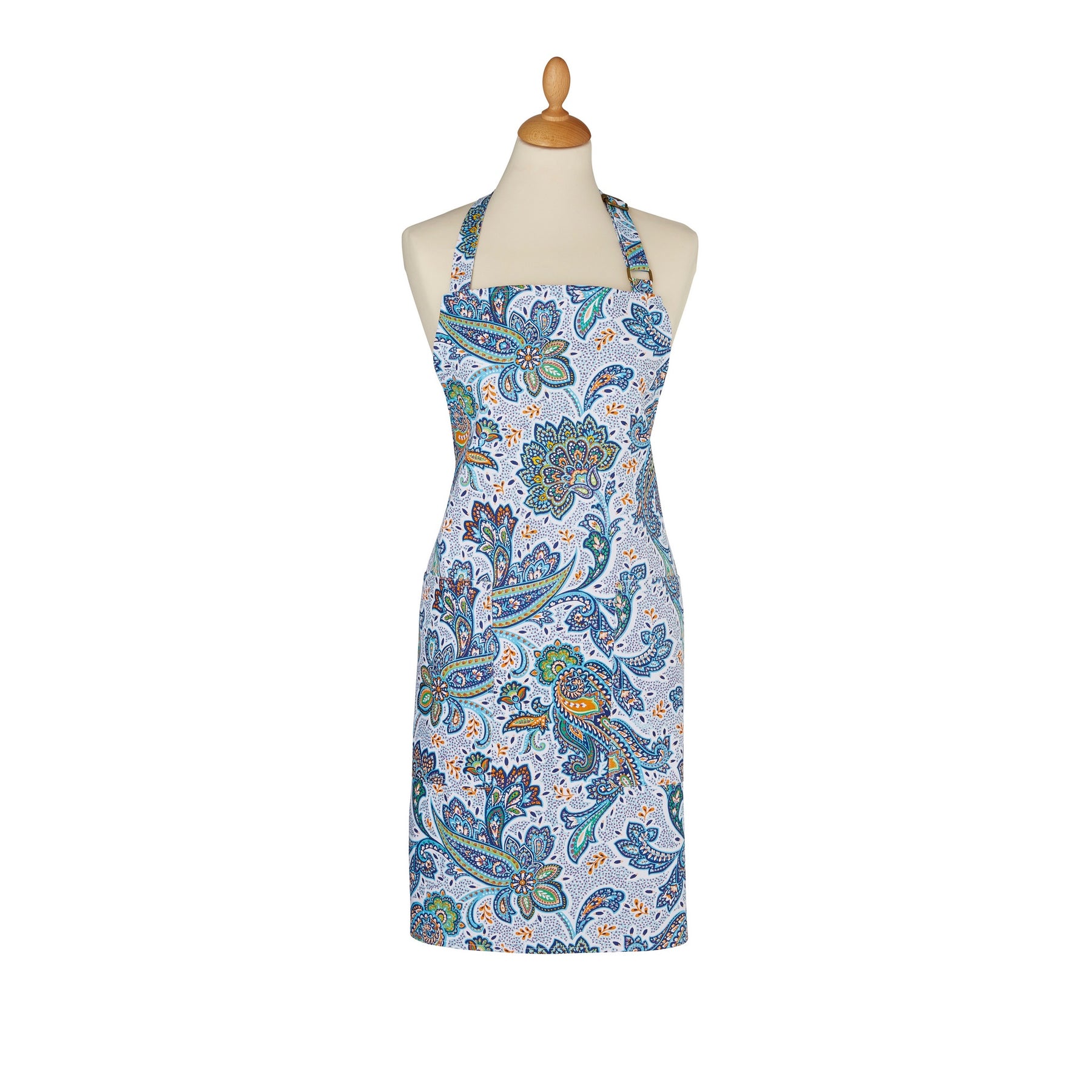 Terry Fabrics-Final Days-up to 90% off Summer Sale 4 Ulster Weavers Italian Paisley Apron Cotton Blue