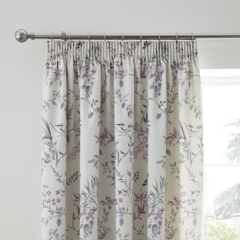 Dreams & Drapes Jazmine Ready Made Pencil Pleat Curtains Heather