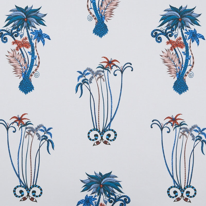 Emma Shipley Jungle Palms Fabric Blue