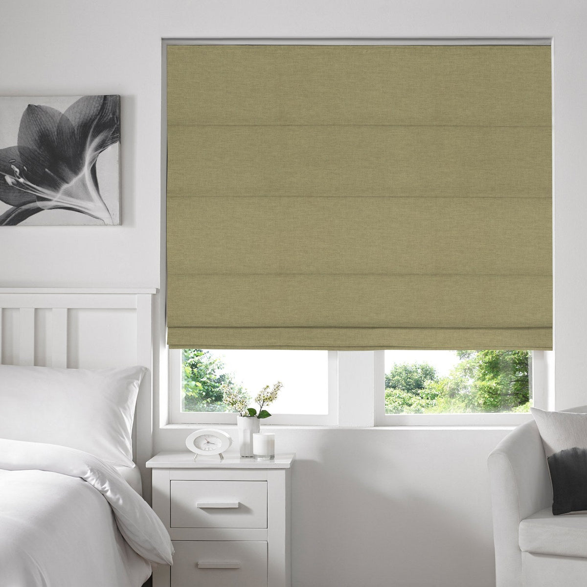 Willow Made to Measure Roman Blind Olive