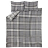 Catherine Lansfield Kelso Duvet Cover Bedding Set Charcoal