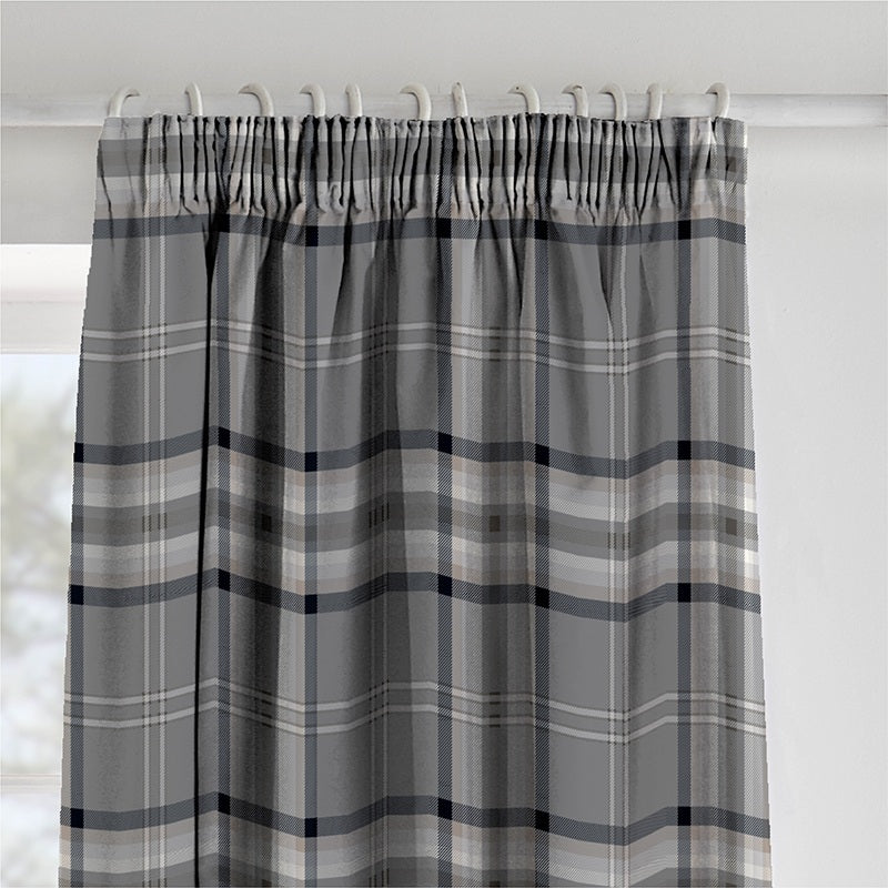Catherine Lansfield Kelso Duvet Cover Bedding Set Charcoal
