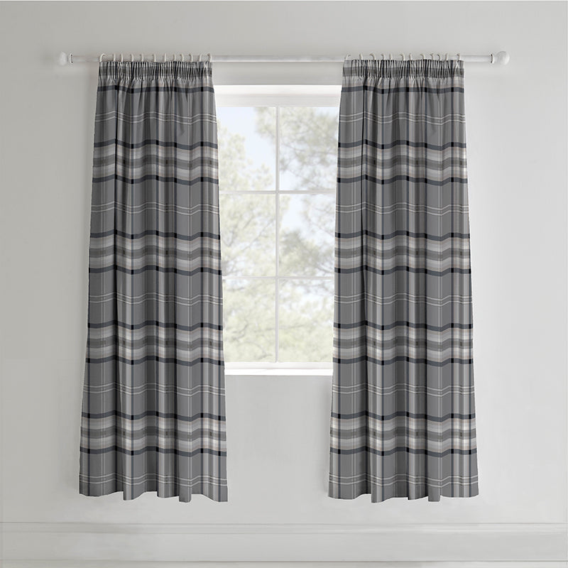 Catherine Lansfield Kelso Duvet Cover Bedding Set Charcoal