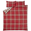 Catherine Lansfield Kelso Duvet Cover Bedding Set Red