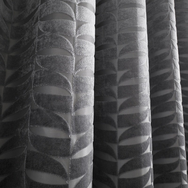 Curtina Kendal Ready Made Eyelet Curtains Charcoal