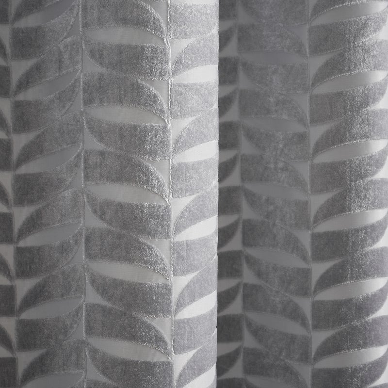 Curtina Kendal Ready Made Eyelet Curtains Silver