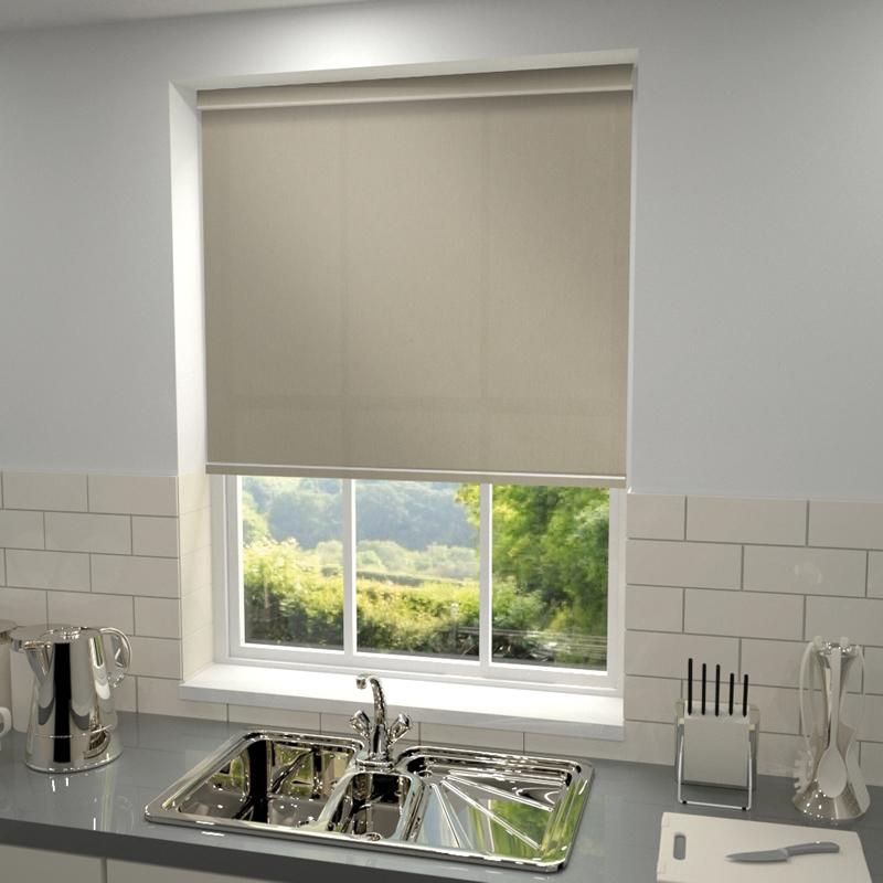 Kensington Plain Made to Measure Roller Blind Hessian
