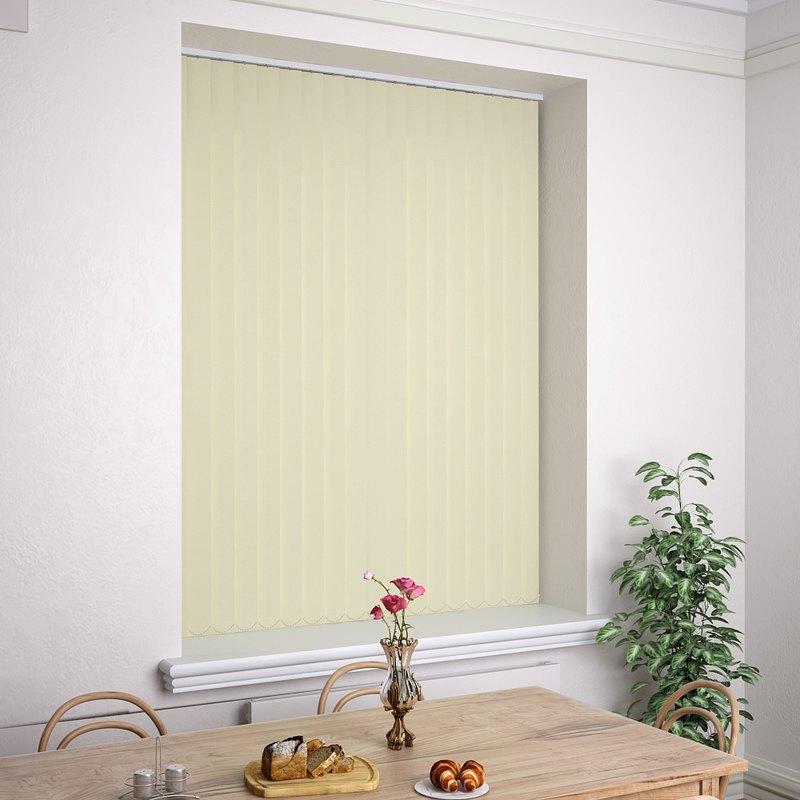 Kensington Plain Made to Measure Vertical Blind Butter