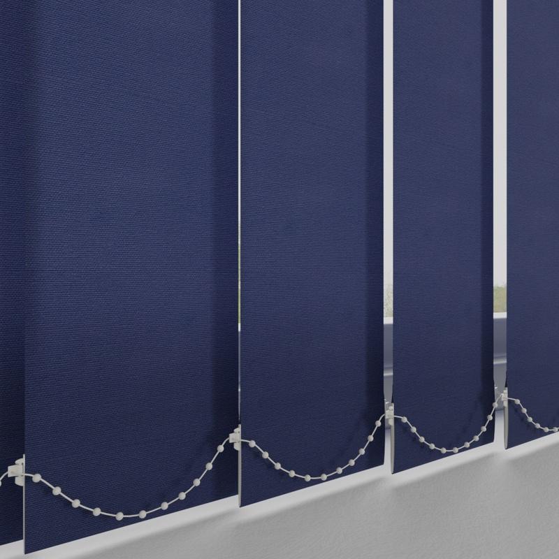 Kensington Plain Made to Measure Vertical Blind Indigo