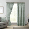 Keswick Ready Made Pencil Pleat Curtains Sage