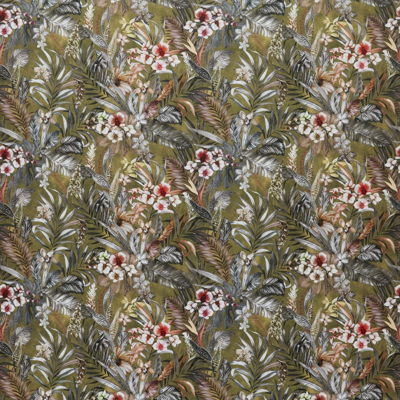 Kew Curtain Fabric Olive