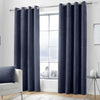 Kilbride Cord Lined Ready Made Eyelet Curtains Navy