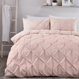 Serene Lara Duvet Cover Bedding Set Blush