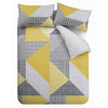 Catherine Lansfield Larsson Geo Duvet Cover Bedding Set Ochre