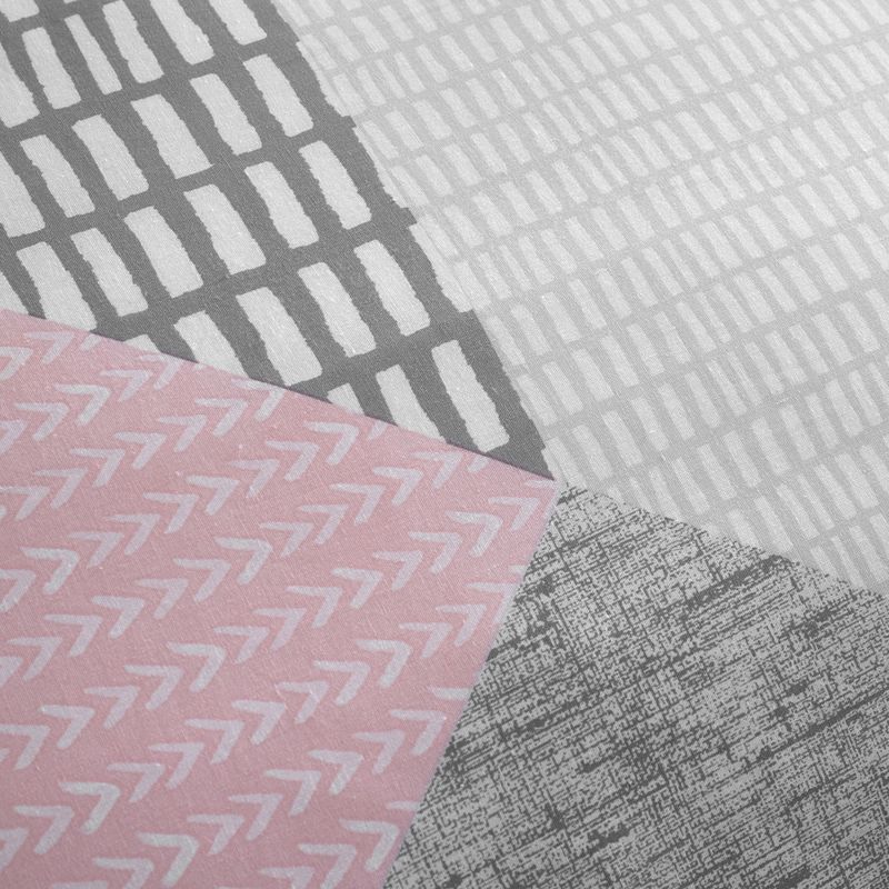 Catherine Lansfield Larsson Geo Duvet Cover Bedding Set Pink