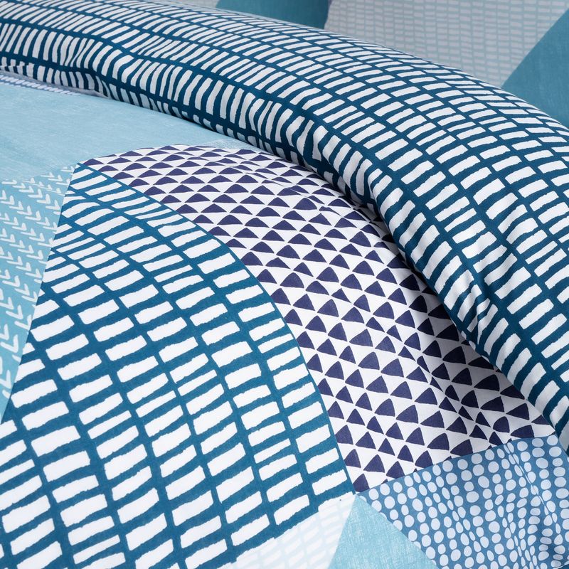 Catherine Lansfield Larsson Geo Duvet Cover Bedding Set Teal