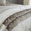 Catherine Lansfield Lattice Cut Velvet 220cm x 220cm Bedspread Natural
