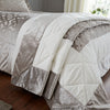 Catherine Lansfield Lattice Cut Velvet 220cm x 220cm Bedspread Natural