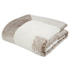 Catherine Lansfield Lattice Cut Velvet 220cm x 220cm Bedspread Natural