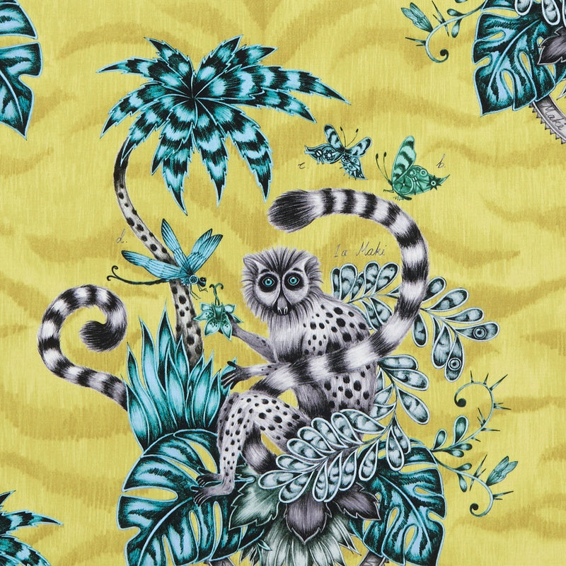 Emma Shipley Lemur Fabric Lime