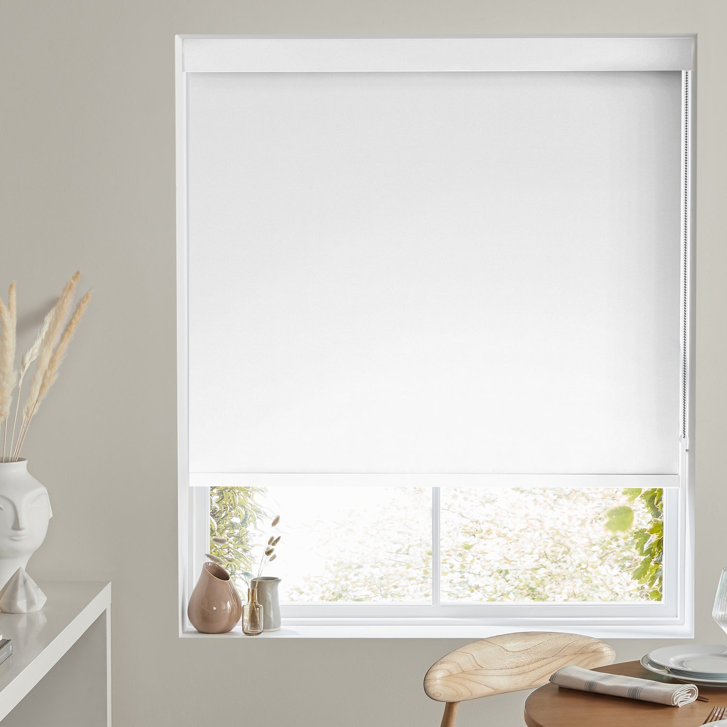 Ludo Made to Measure Blackout Roller Blind White