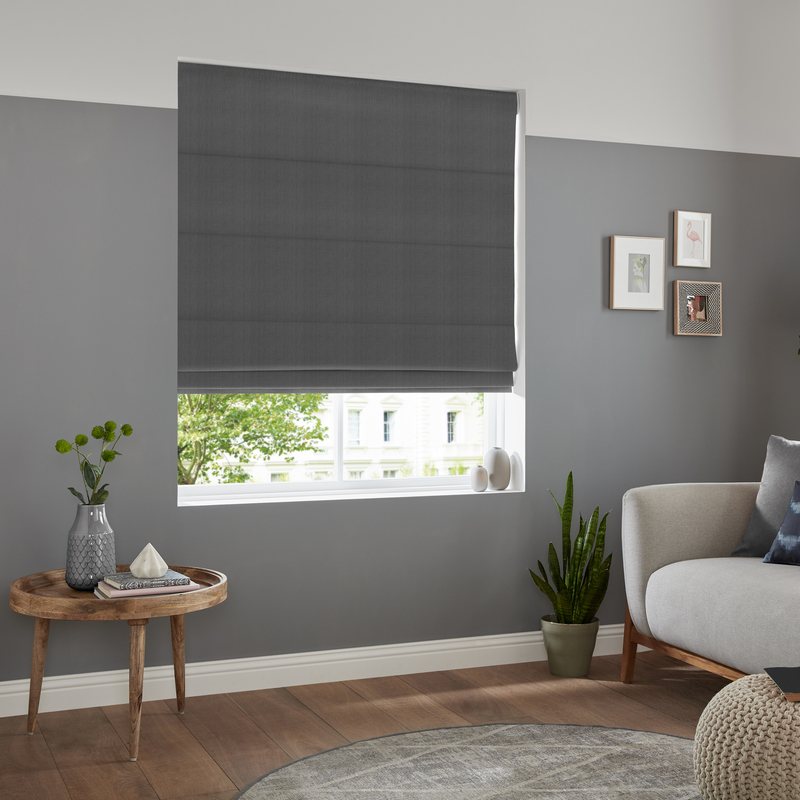 Lavery Made To Measure Roman Blind Charcoal
