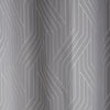 Catherine Lansfield Linear Geo Jacquard Ready Made Eyelet Curtains Silver