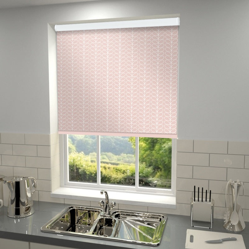 Orla Kiely Linear Stem Made to Measure Blackout Roller Blind Pink