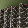 Orla Kiely Linear Stem Ready Made Eyelet Curtains Charcoal