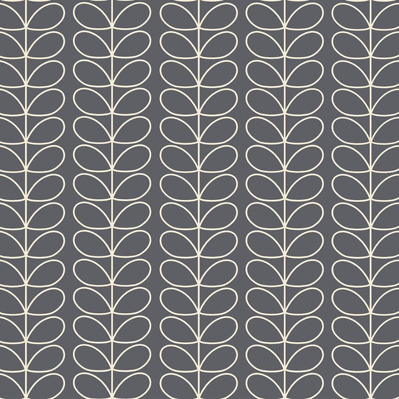 Orla Kiely Linear Stem Made to Measure Roller Blind Cool Grey