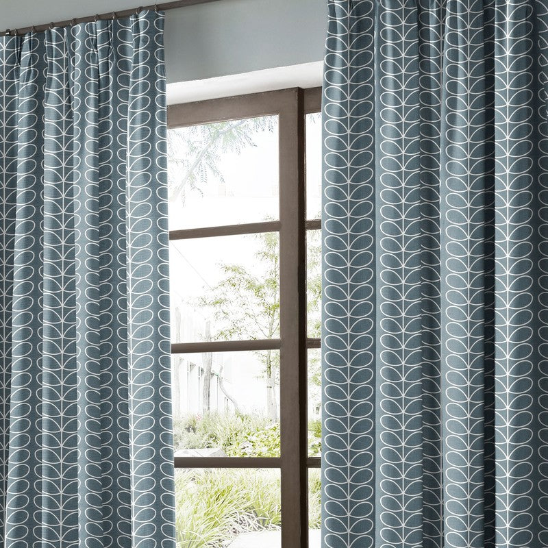 Orla Kiely Linear Stem Made to Measure Curtain Cool Grey